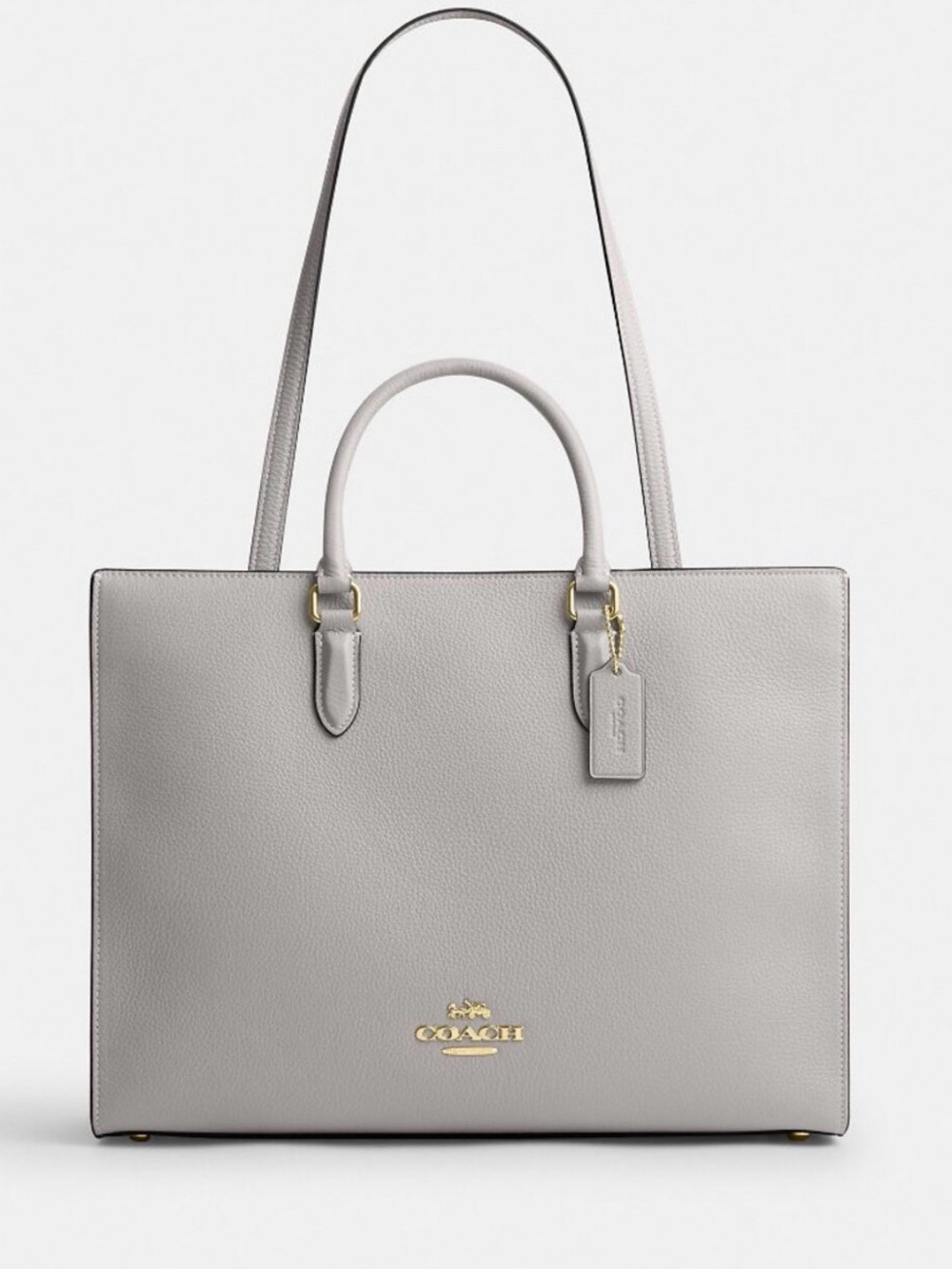 NWT Coach Maggie Tote large Gold/Dove Grey Shoulder Bag for work and school - Picture 10 of 12